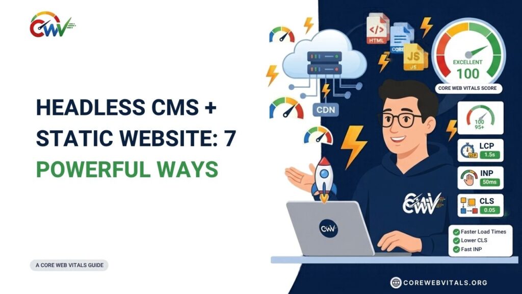 Headless CMS + static website integration illustrating 7 powerful ways to manage content, streamline publishing, improve website speed, and enhance security. Headless CMS + Static Website: 7 Powerful Ways Headless CMS + Static Website,Headless CMS,HTML Headless CMS + static website integration illustrating 7 powerful ways to manage content, streamline publishing, improve website speed, and enhance security.