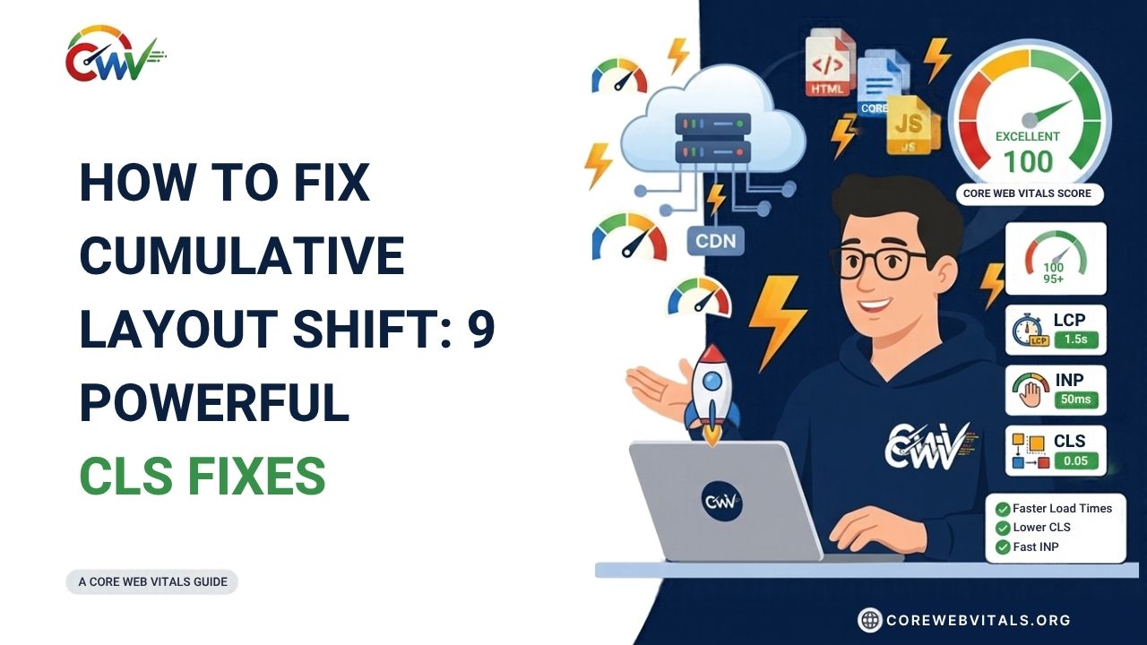 How to fix Cumulative Layout Shift (CLS) with 9 powerful solutions to prevent unexpected layout shifts, stabilize page elements, and improve Core Web Vitals.